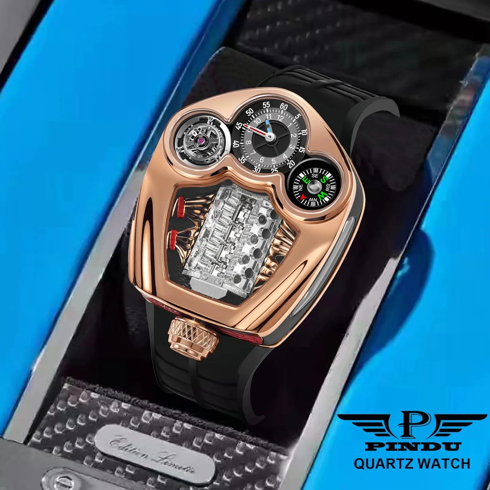 Swiss quartz 762 movement luxurious watch