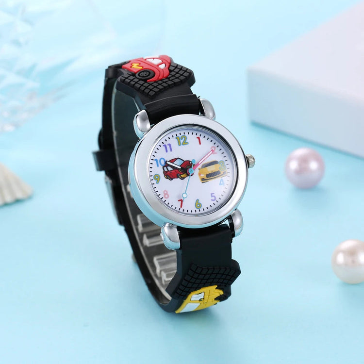 Cute Silicone Car Pattern Kids Watch Inspirational Watches