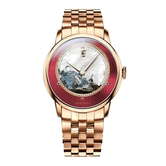 Original Painting Dial automatic Sapphire Crystal Glass Watch - Inspirational Watches