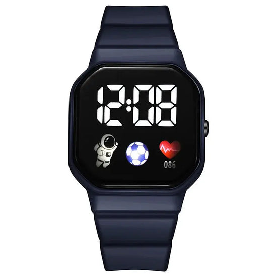 Waterproof LED Digital Kids Sport Watch Silicone Strap Inspirational Watches