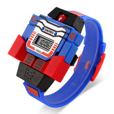 Digital Robot Transformation Cartoon Kids Sports Watch Inspirational Watches