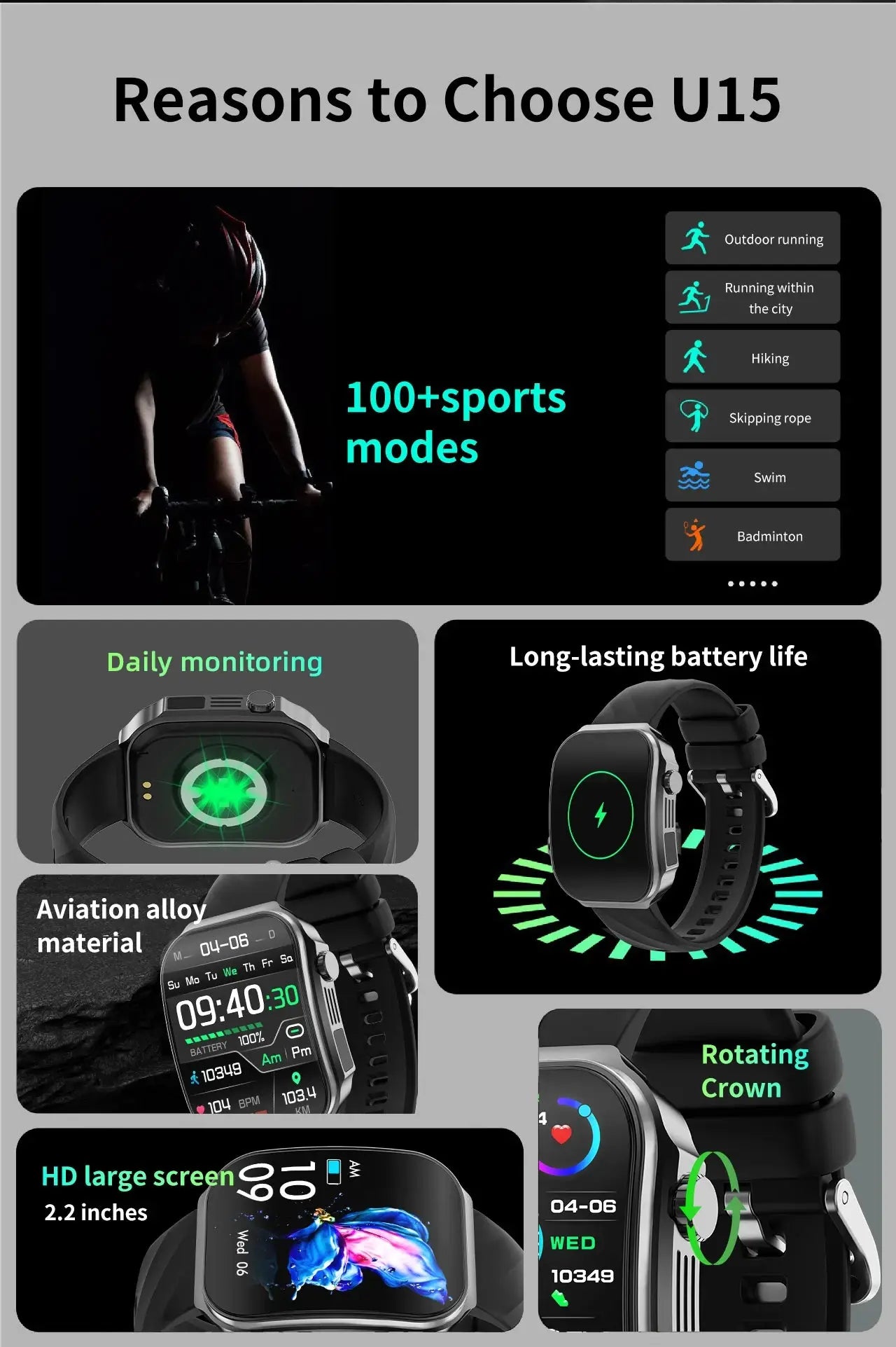 LIGE New 2.2-inch 3D Curved Screen Smart Watch With LED Light Thermometer Health Monitor Smartwatch BT Call Sports Fitness Watch Inspirational Watches
