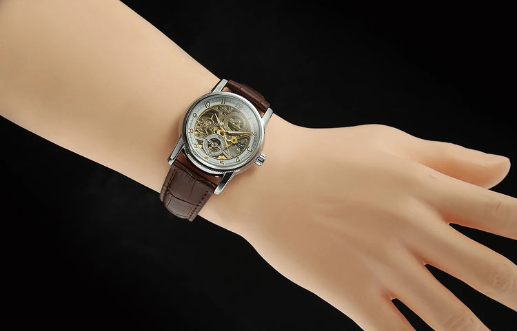 2026 Designer Luxury FORSINING Classic Mechanical Skeleton Man Watches Automatic Movement  Clock Waterproof Leather Wristwatch Inspirational Watches