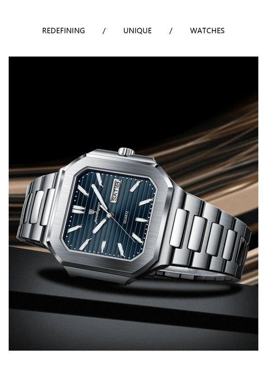 Square Fashion Man Waterproof Luminous Wristwatch Inspirational Watches