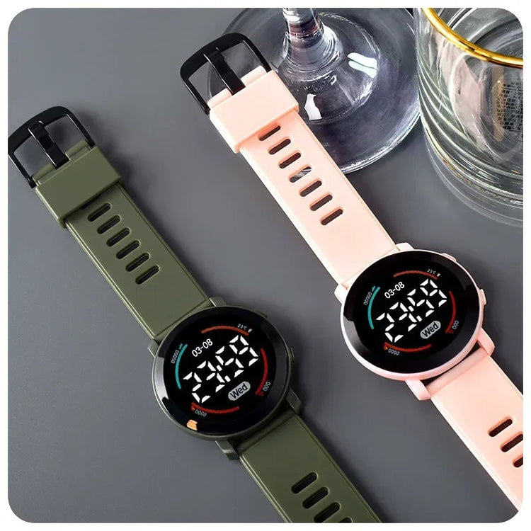 Waterproof LED Digital Luminous Kids Sports Watch Inspirational Watches