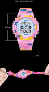 Waterproof Luminous Sport LED Digital Watches for Kids Inspirational Watches