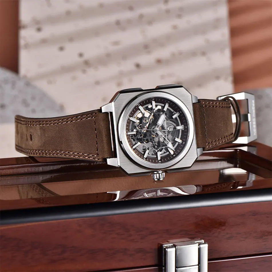PAGANI DESIGN New Hollowed Men Mechanical Watch Top Brand Sapphire Glass Clock Classic Luxury Waterproof Automatic Men&