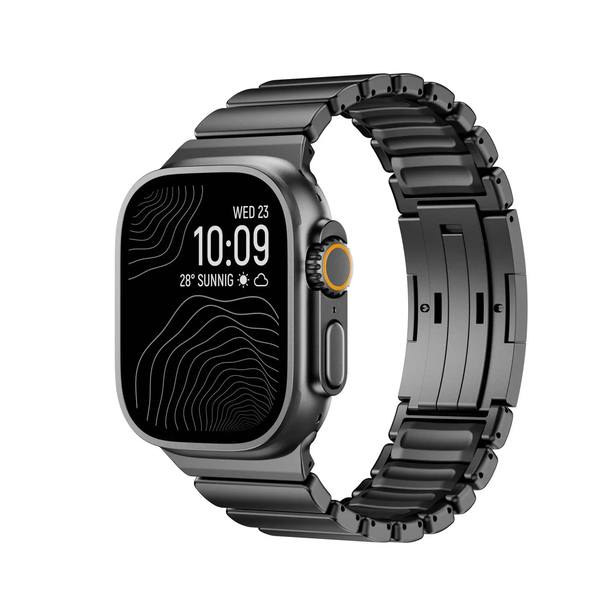 Titanium and Silicone Apple Watch Strap