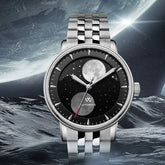 Lunar Moon Phase Automatic Mechanical Sapphire Waterproof Twin Moons Inspirational Watches