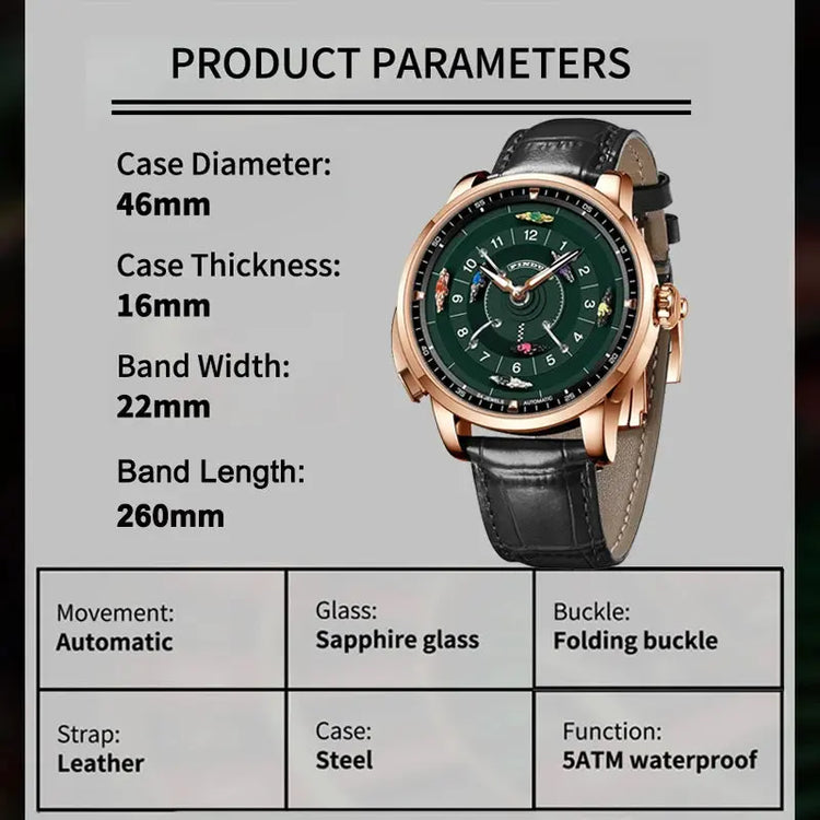 Horse Gambling Full Automatic Mechanical Inspirational Watches