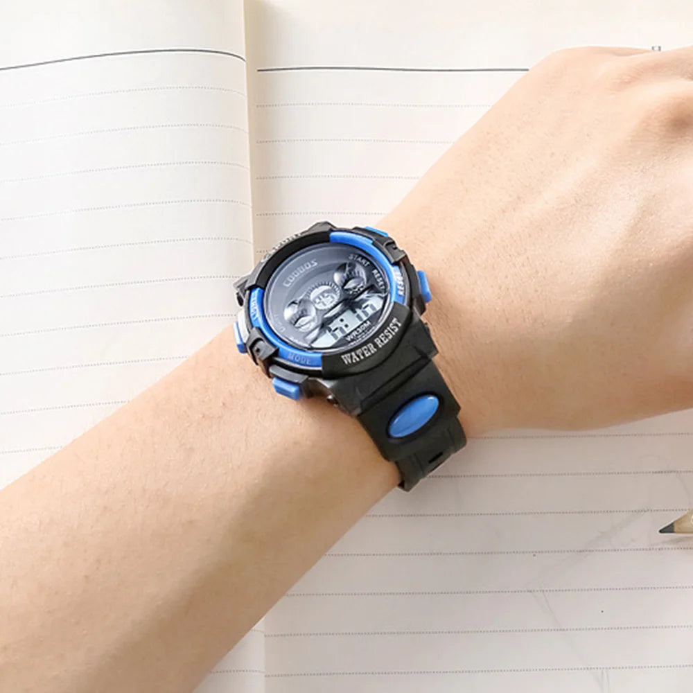 Multifunctional Kids Electronic Watch Color Luminous Dial Life Waterproof Inspirational Watches