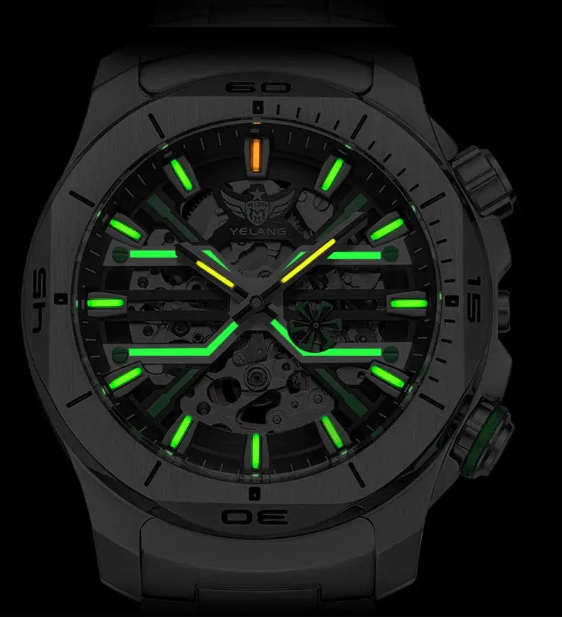 44mm Vintage Dial Luxury Sapphire Automatic Mechanical Waterproof Inspirational Watches