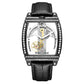 Transparent Automatic Mechanical Watch Men Steampunk Bridge Skeleton Luxury Gear Self Winding Inspirational Watches