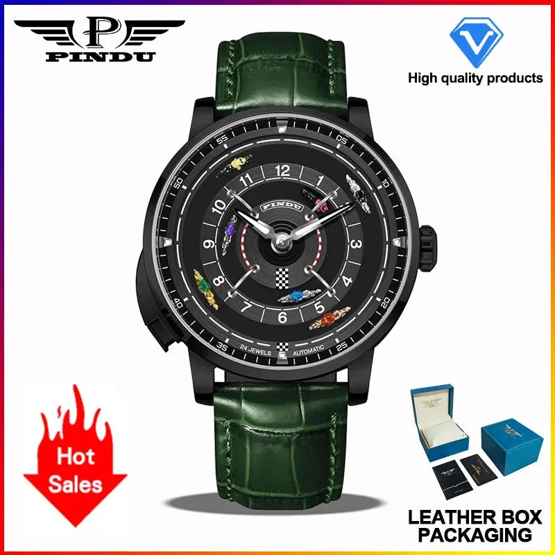 Horse Gambling Full Automatic Mechanical Inspirational Watches