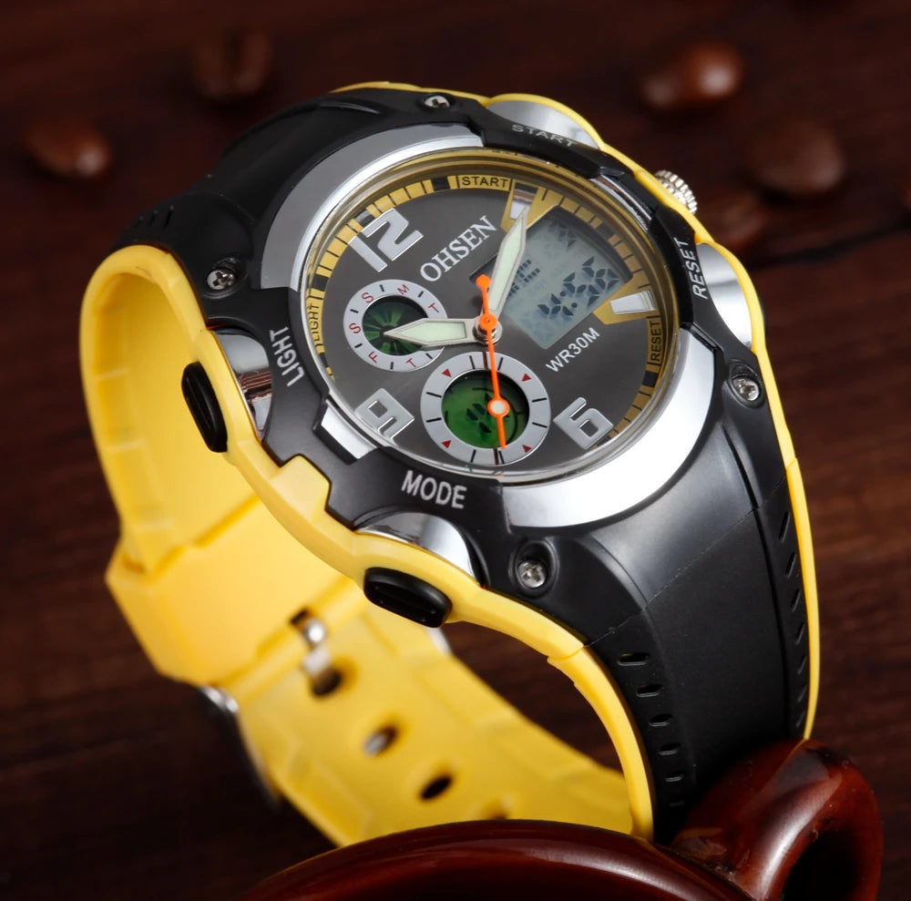 Fashion Digital LED Analog Kids Watch Inspirational Watches