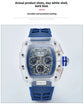 six-pin multi-functional running second engraving hollow quartz watch - Inspirational Watches