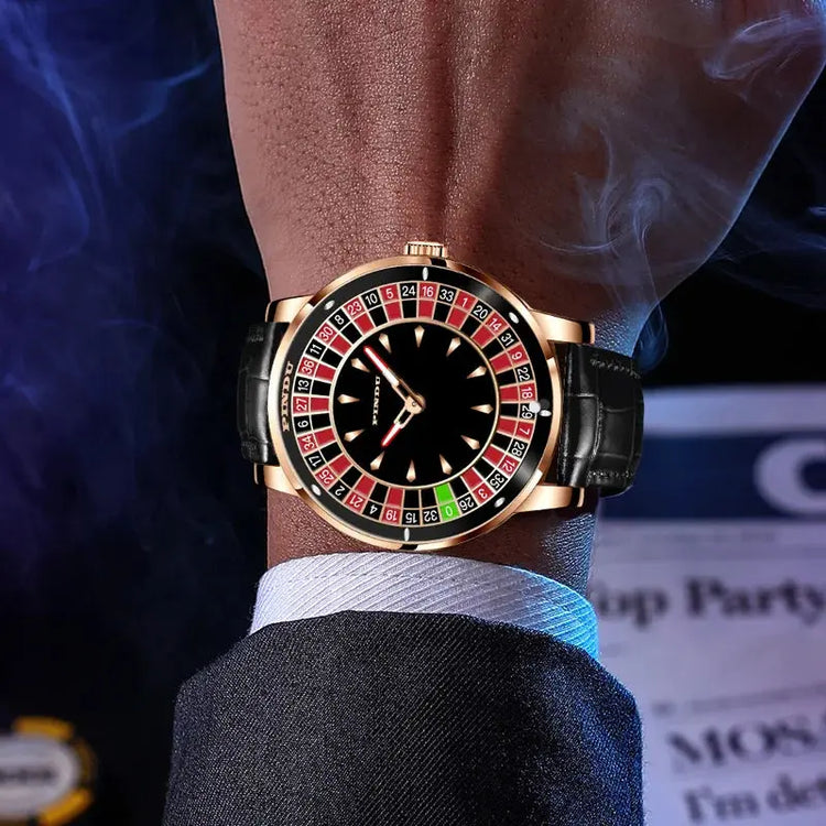 Design Automatic Mechanical Watch Movement Rotating Dial Roulette Watch - Inspirational Watches