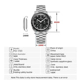 Luxury Business Mens Watches Chronograph AR Sapphire Mirror Waterproof - Inspirational Watches