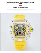 six-pin multi-functional running second engraving hollow quartz watch - Inspirational Watches