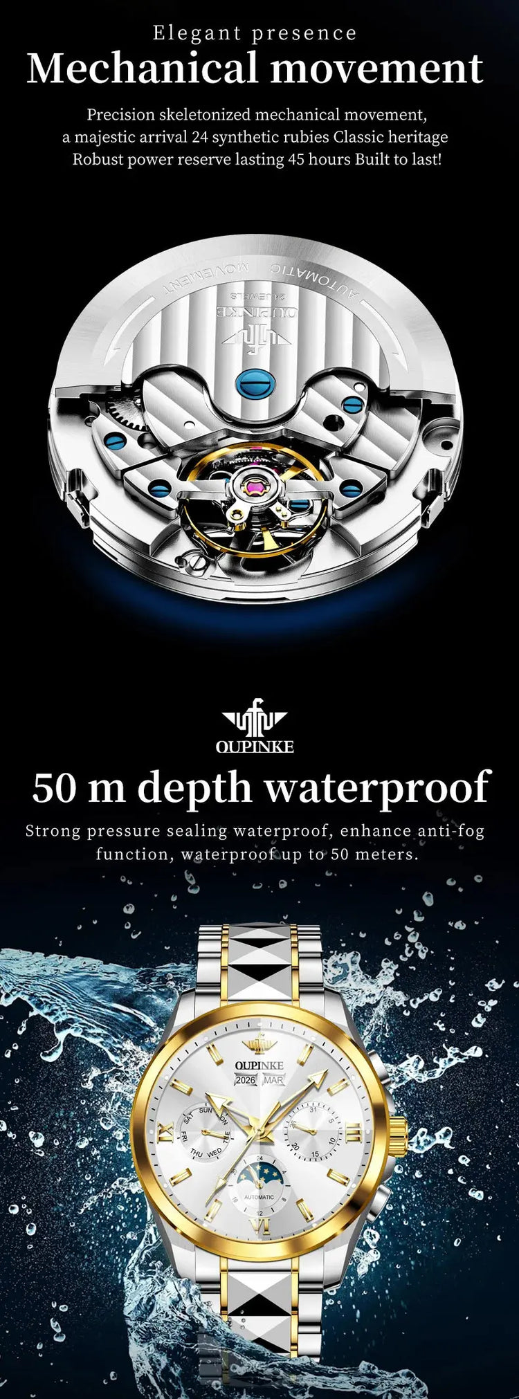 Luxury Business Moon Phase Watch - Inspirational Watches