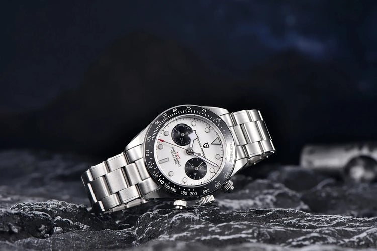 Panda Retro Sport Chronograph Luxury Quartz Watch For Men Sapphire mirror 10Bar Waterproof - Inspirational Watches