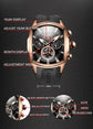 Reef Tiger 316L Stainless Steel Wine Barrel Automatic Watch Fashion Mulitfunction Tourbillon Mechanical Watches for Men RGA3069 Inspirational Watches