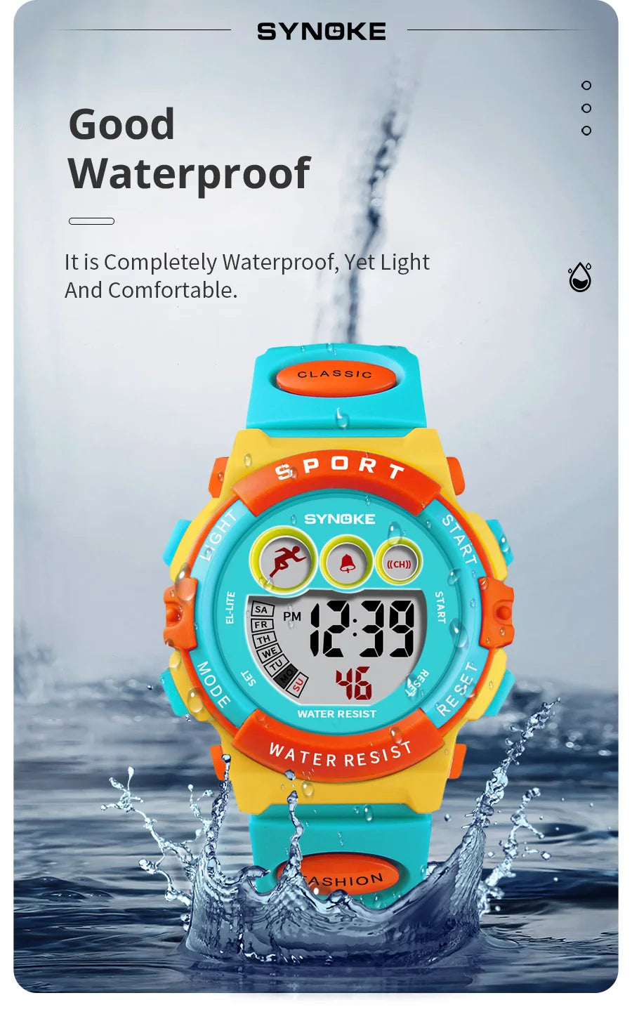 30M Waterproof Electronic Kids Sports Watch Inspirational Watches