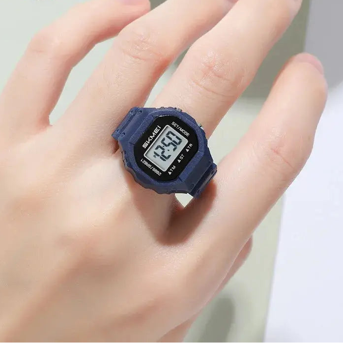 SKMEI 2699 New LED Digital Women Fashion Cool Rings Finger Watches Chronograph Plastic Watches Lady Jewelry （Cannot adjust size） Inspirational Watches