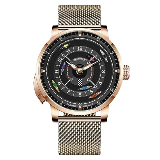 Horse Racing Automatic Mechanical Watch – Rotating Dial & Sapphire Crystal