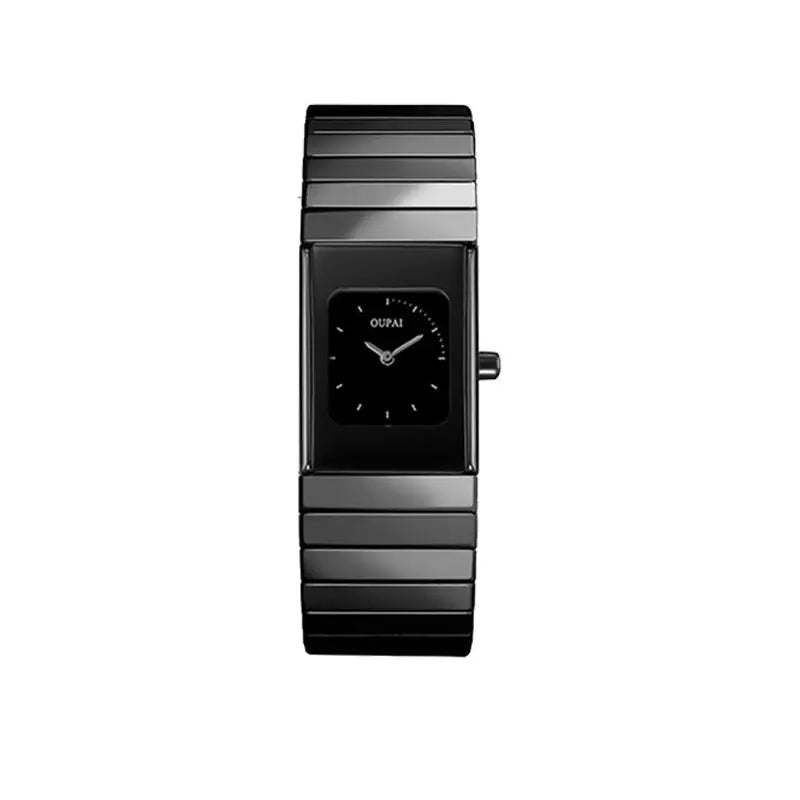 Black Ceramic Square Ladies Watch Inspirational Watches