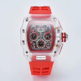 six-pin multi-functional running second engraving hollow quartz watch - Inspirational Watches