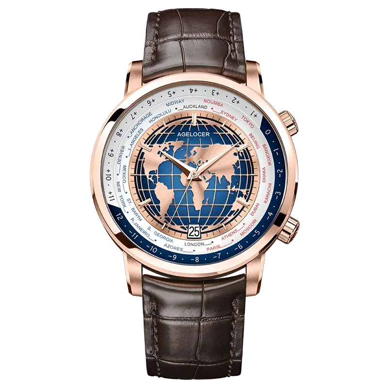 World Time Luxury Business Formal Automatic Mechanical Inspirational Watches