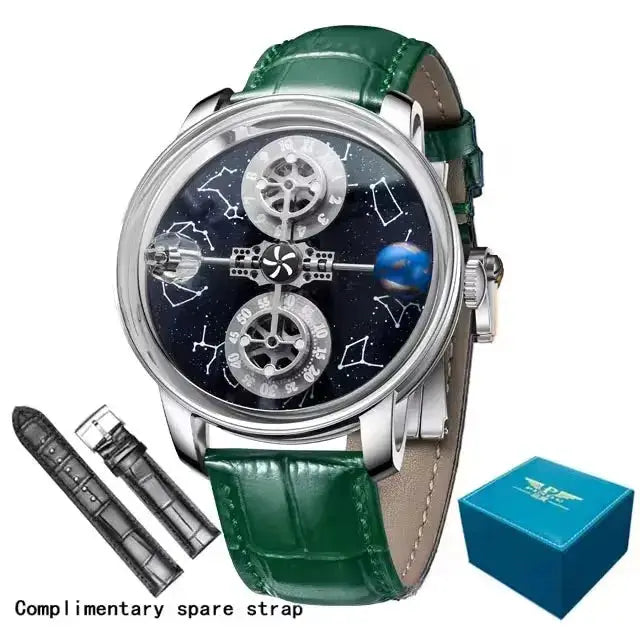 PINDU Design Starry Twelve Constellations Mechanical Watch Sapphire Waterproof Men Mechanical Wristwatches Miyata 8215 Movement Inspirational Watches