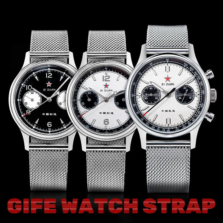 1963 Panda Pilot Chronograph Watch Air Force Sapphire - Inspirational Watches