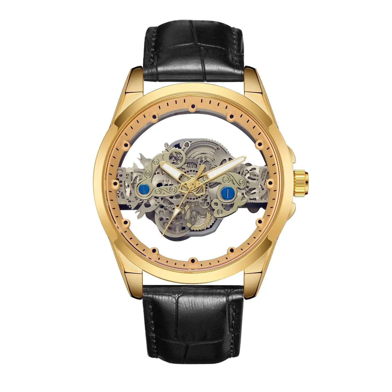 Luxury Original Waterproof Gold Skeleton Style Watch Inspirational Watches