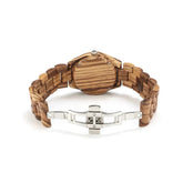 Diamond & Natural Wood Gold Dial Watch Ladies Inspirational Watches