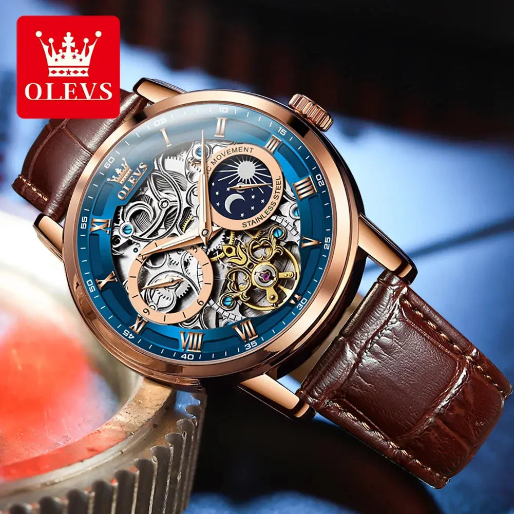 Skeleton Moon Phase Automatic Tourbillon Watch Inspirational Watches