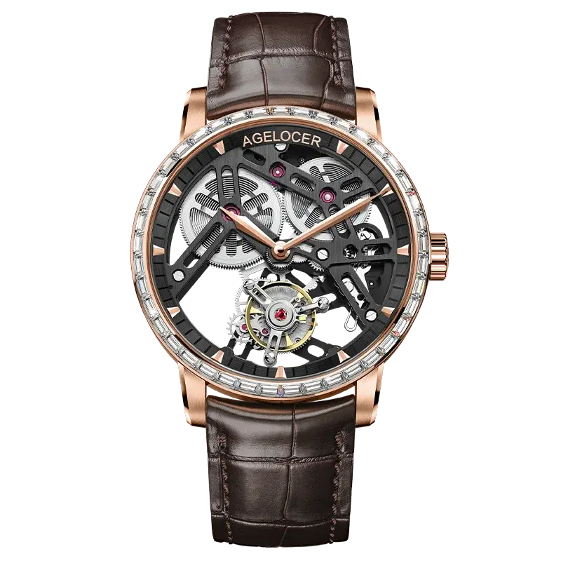 Tourbillon Luxury Skeleton Manual Mechanical Inspirational Watches