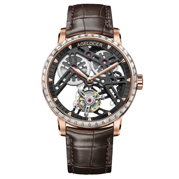 Tourbillon Luxury Skeleton Manual Mechanical Inspirational Watches