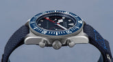 SEESTERN Chronograph Man of Watch Mechanical Tianjin ST1901 Movement Sapphire Wristwatches Nylon Sticker Strap Luminous Skeleton Inspirational Watches