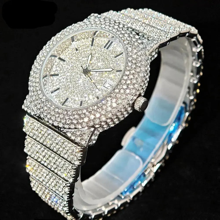 Iced Out Watch Fashion Hip Hop Full Diamond - Inspirational Watches