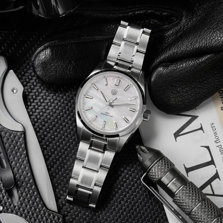 Watchdives WD0003C Quartz Watch VH31 Sweep Seconds Movement 38mm ice Crack Dial Sapphire Luminous 100m Waterproof Men Wristwatch Inspirational Watches