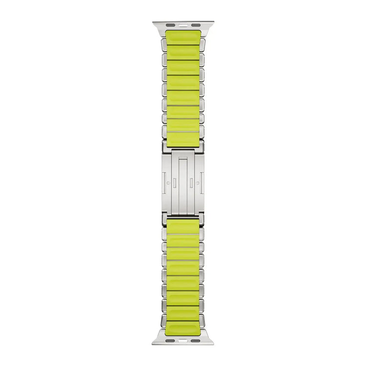 Titanium and Silicone Apple Watch Strap