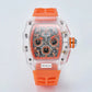six-pin multi-functional running second engraving hollow quartz watch - Inspirational Watches