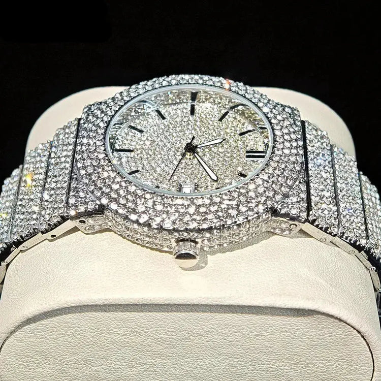 Iced Out Watch Fashion Hip Hop Full Diamond - Inspirational Watches