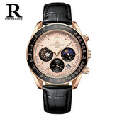 Chronograph Style Multifunction 6-Hand Big Dial Wristwatch for Business & Sports - Inspirational Watches