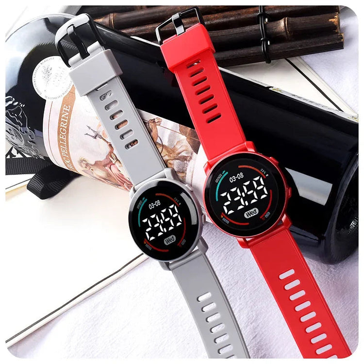 Waterproof LED Digital Luminous Kids Sports Watch Inspirational Watches