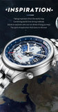 World Time Original Automatic Mechanical High Quality Sapphire Inspirational Watches