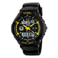 Black and yellow watch