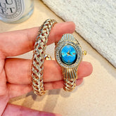 Snake Head Embellished Women&